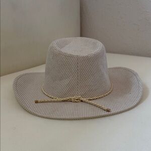 Elegant Cream Corduroy Women's Hat